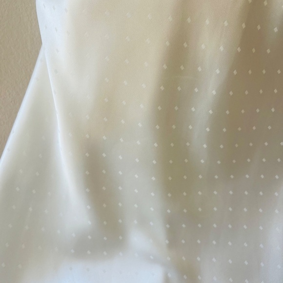 Linea Donatella Sz M Satin Babydoll Shiny Lace Night Gown V Neck Straps - Picture 8 of 10